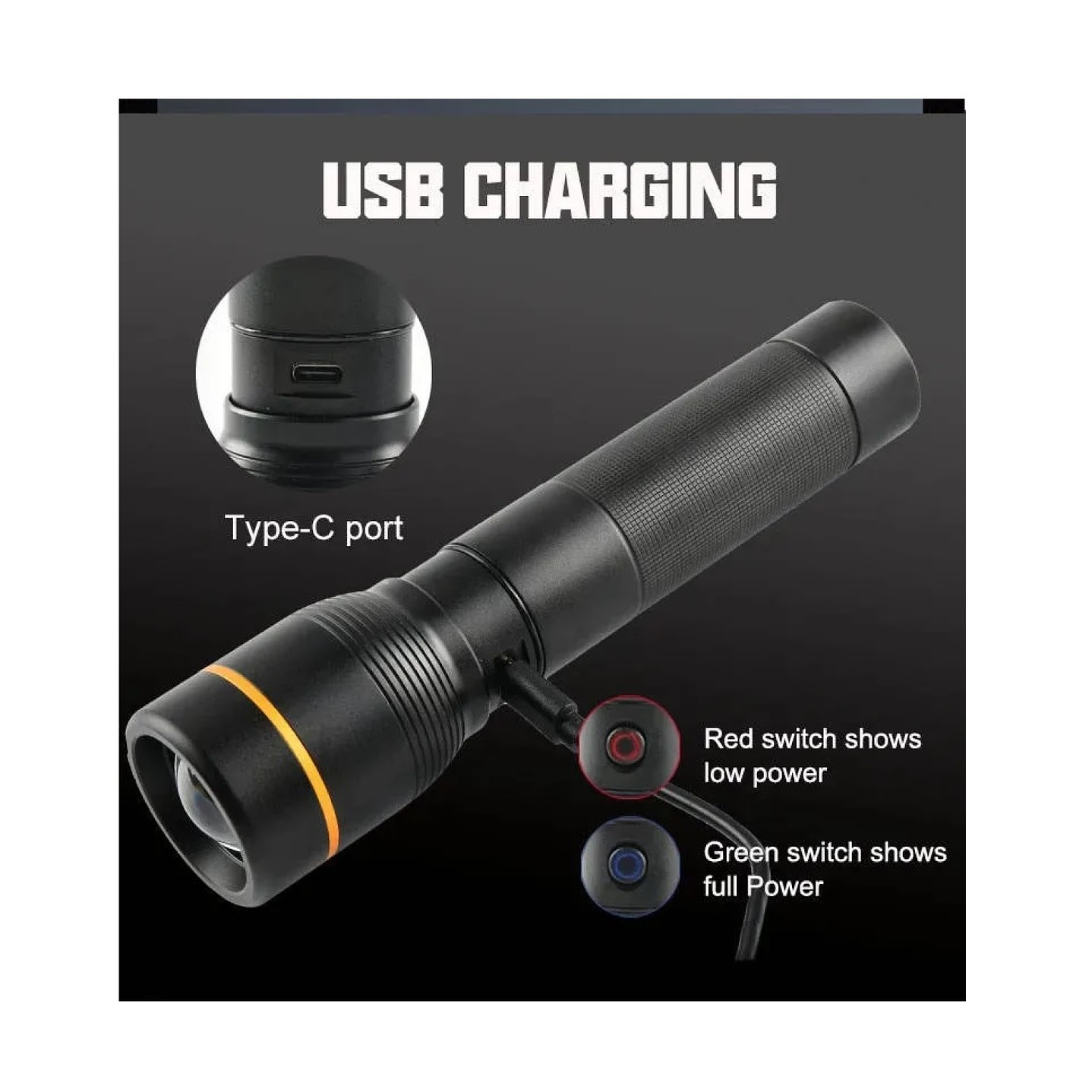 Linterna LED Táctica 1600lm Recargable LB-FL8032 Macrotel 4