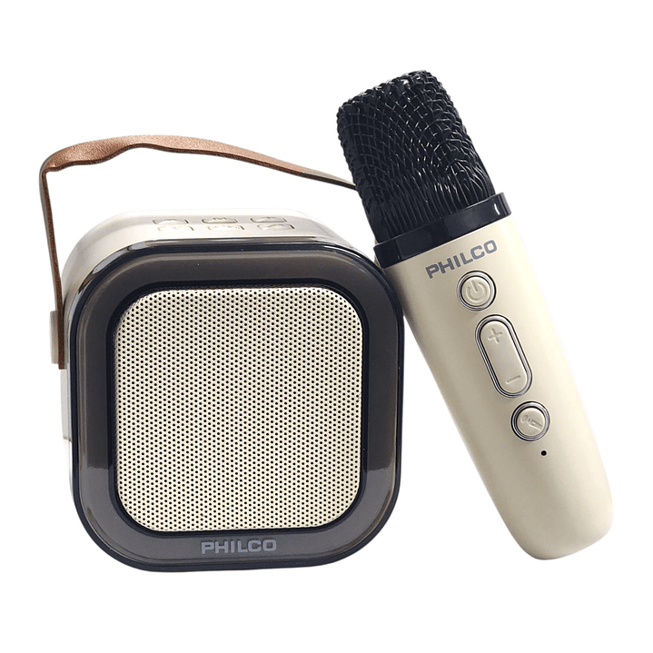 Mini Parlante Karaoke TWS 730W Luz RGB + Micrófono Philco 6