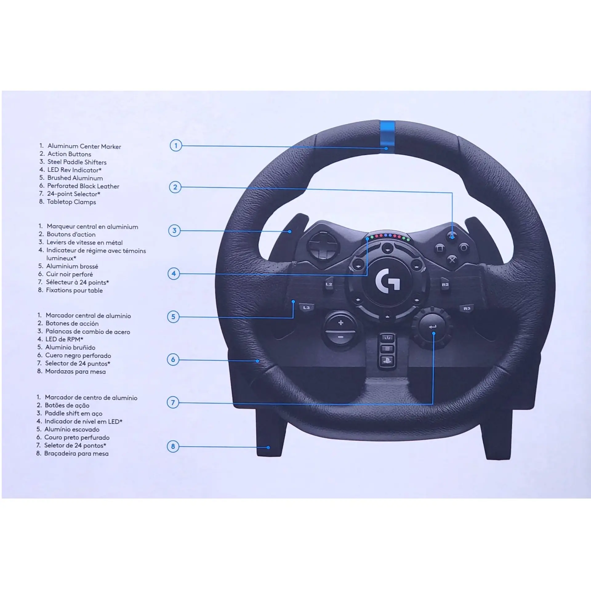 Volante y Pedales G923 TRUEFORCE / Xbox Ps4 Ps5 PC Logitech 7