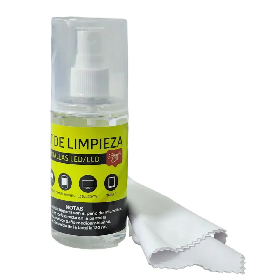 Kit De Limpieza Tecnolab TL306 Universal Pantallas Led 120ml 1