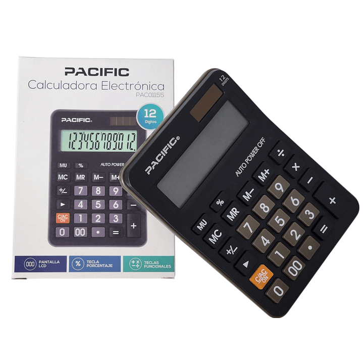 Calculadora Electrónica 12 Dígitos PAC01155 Pacific 5