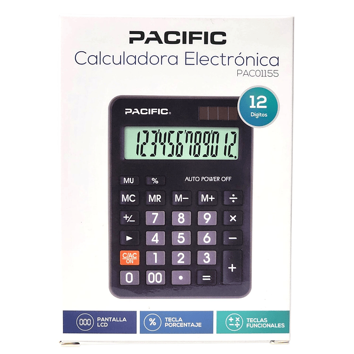 Calculadora Electrónica 12 Dígitos PAC01155 Pacific 6