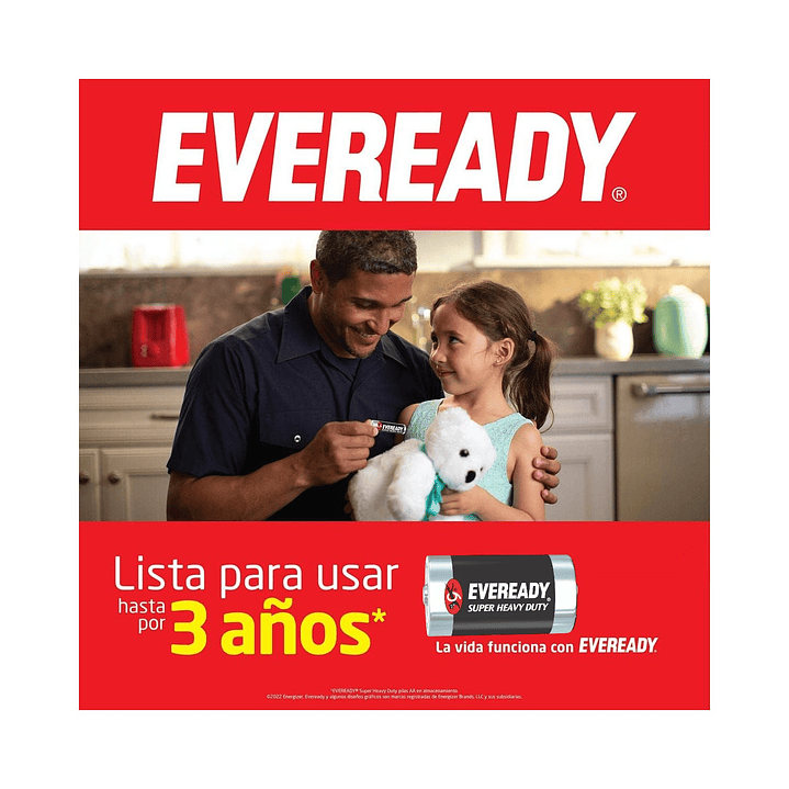 Pack 12 Pilas Carbón Zinc C 1.5V Mediana Eveready 5