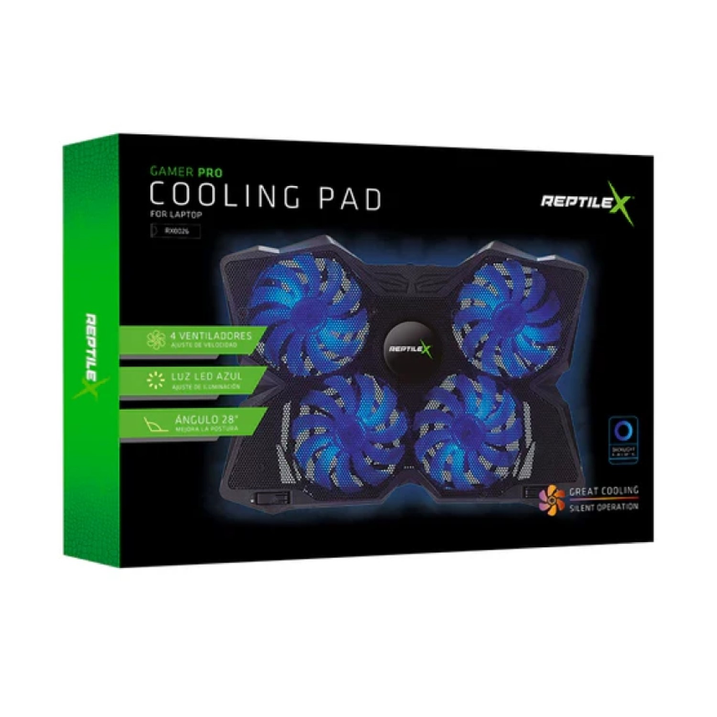 Base Enfriadora RX0026 Notebook 4 Ventiladores Reptilex 6
