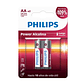 Pack 2 Pilas AA Alcalinas LR6P2B Philips - Miniatura 1