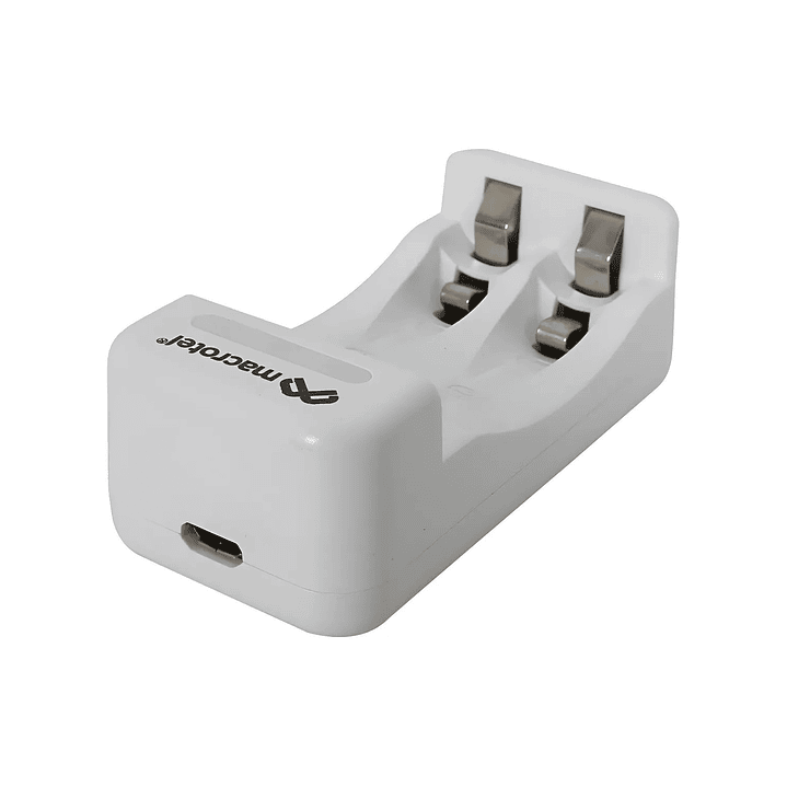 Cargador + 2 pilas AA Micro-USB 2300mha Macrotel 2