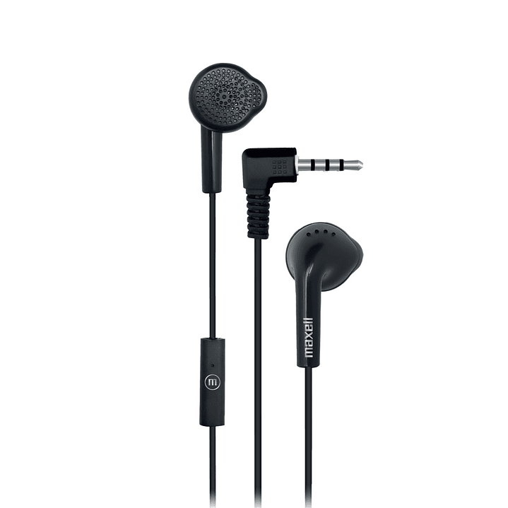 Audífonos Stereo Earbuds con Mic EB-MIC 3.5mm Maxell Negro 1