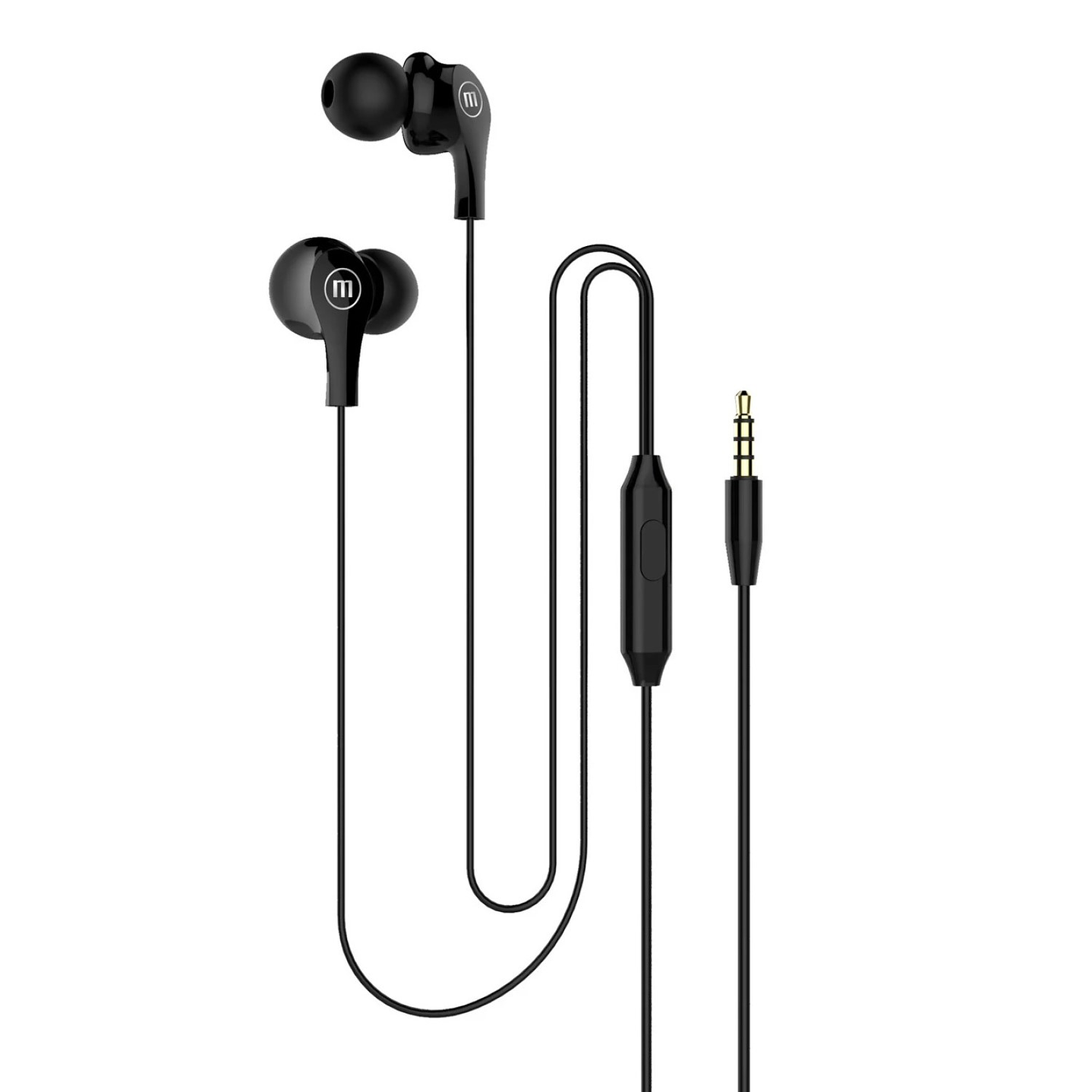 Audífonos Ultra Bass In-Mic 3.5mm Con Micrófono Maxell Negro 1