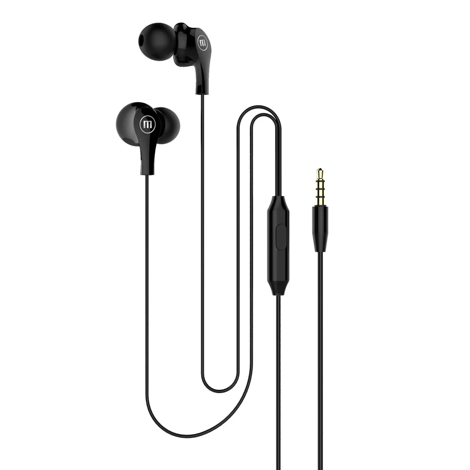 Audífonos Ultra Bass In-Mic 3.5mm Con Micrófono Maxell Negro 1