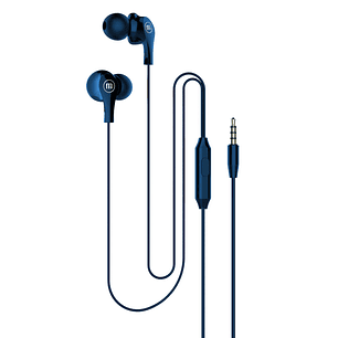 Audífonos Ultra Bass In-Mic 3.5mm Con Micrófono Maxell Azul