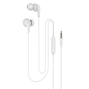 Audífonos Ultra Bass In-Mic 3.5mm Con Micrófono Maxell Blanco