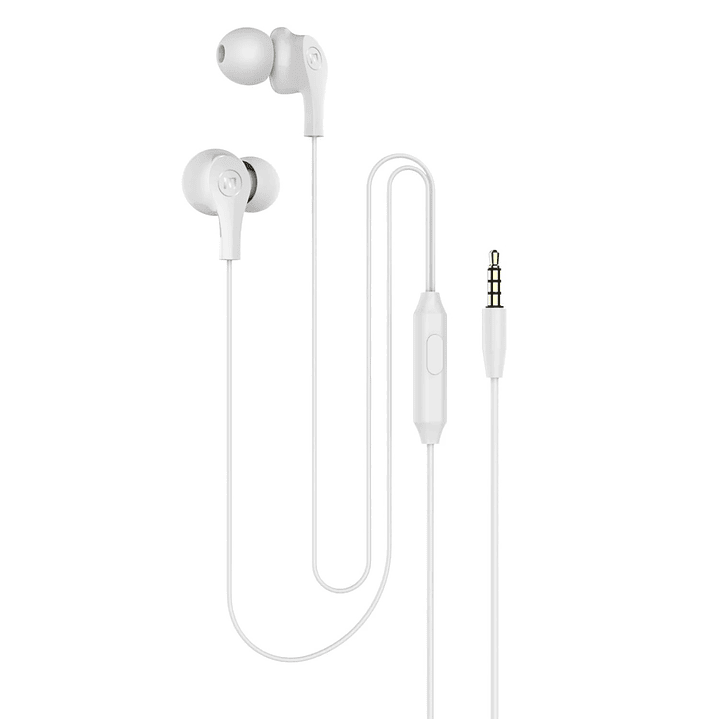 Audífonos Ultra Bass In-Mic 3.5mm Con Micrófono Maxell Blanco 1