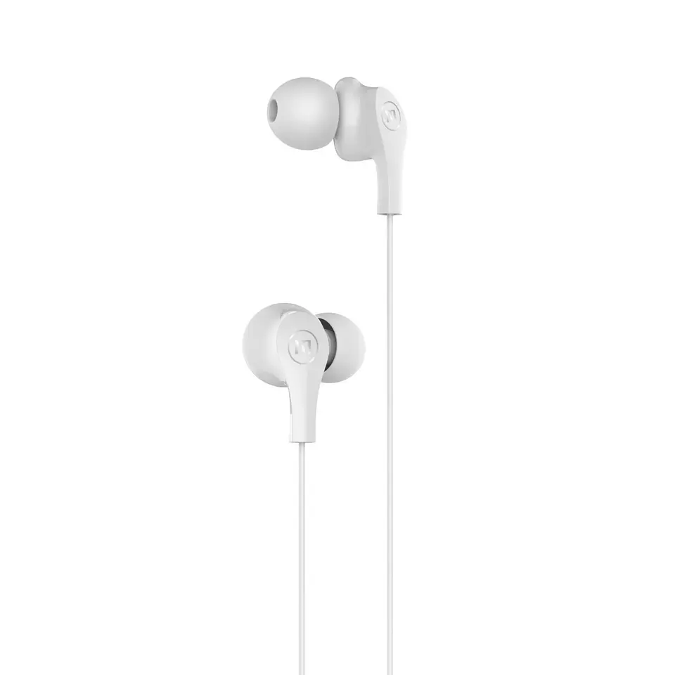 Audífonos Ultra Bass In-Mic 3.5mm Con Micrófono Maxell Blanco 2