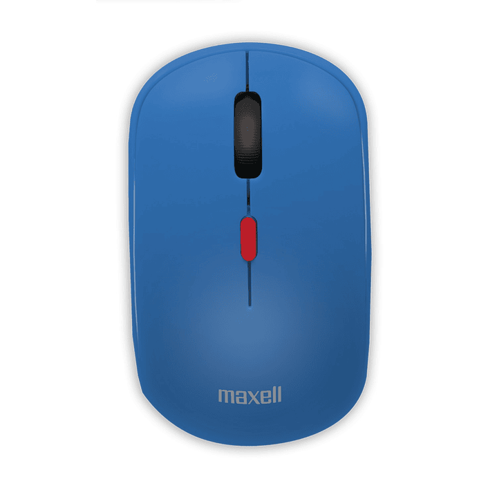 Mouse Inalámbrico Ergonómico 1600 DPI MOWL-100 Maxell Azul 1
