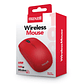Mouse Inalámbrico Ergonómico 1600 DPI MOWL-100 Maxell Rojo - Miniatura 3