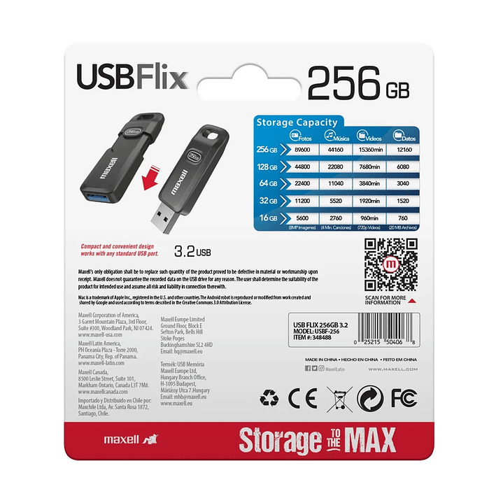Pendrive USB Maxell FLIX 256GB 3.2 5