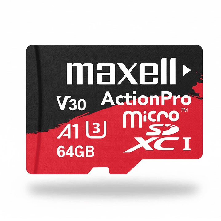 Tarjeta MicroSD Maxell 64GB UH-3 8K 100mb V30 2