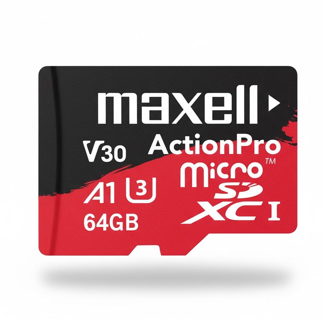 Tarjeta MicroSD Maxell 64GB UH-3 8K 100mb V30 2
