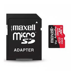 Tarjeta MicroSD Maxell 256GB UH-3 8K A2 180MB/S