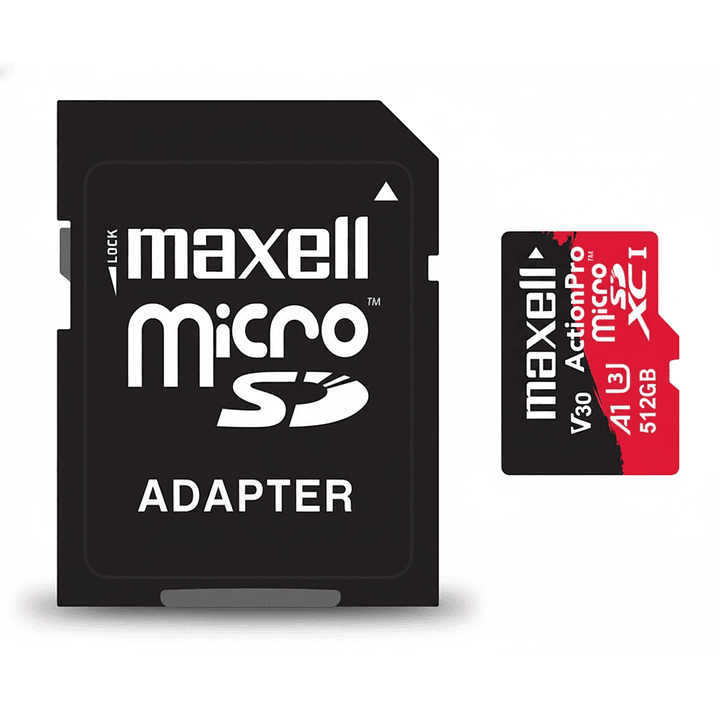 Tarjeta MicroSD Maxell 512GB UH-3 8K 100mb V30 4