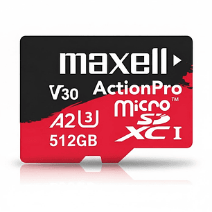 Tarjeta MicroSD Maxell 512GB UH-3 8K A2 180MB/S