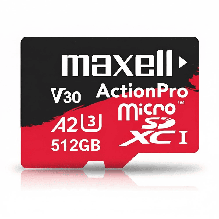 Tarjeta MicroSD Maxell 512GB UH-3 8K A2 180MB/S 2