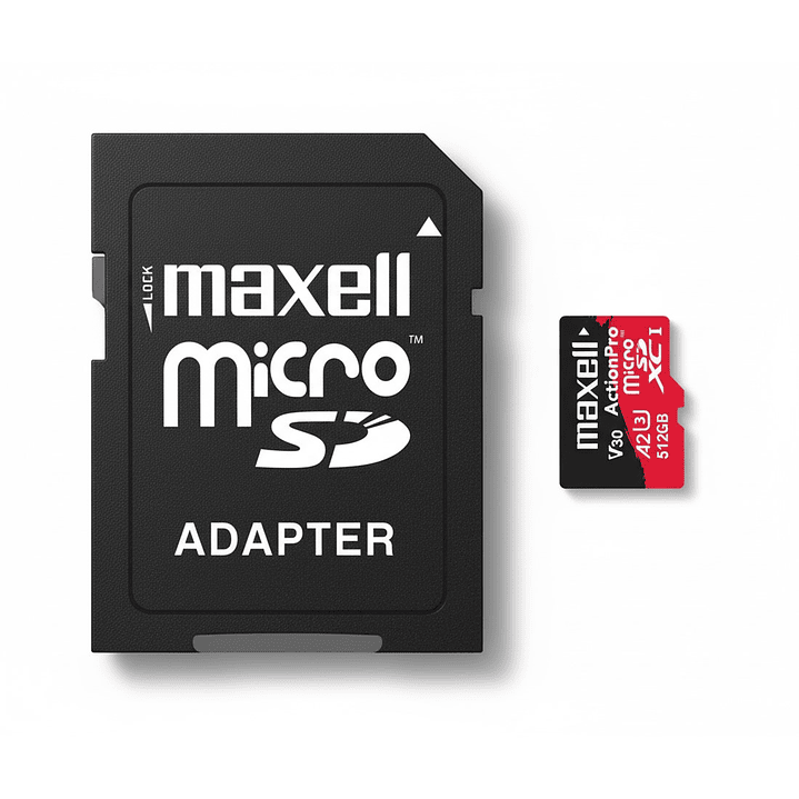 Tarjeta MicroSD Maxell 512GB UH-3 8K A2 180MB/S 3