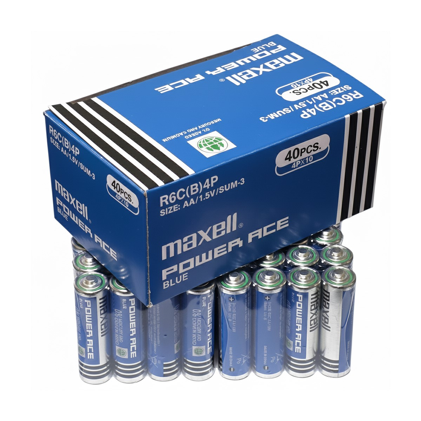 Pack 40 Pilas Carbón Maxell AA Power Ace Blue 1