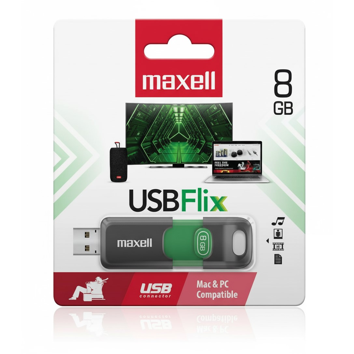 Pendrive Maxell USB FLIX 8GB 2.0 1