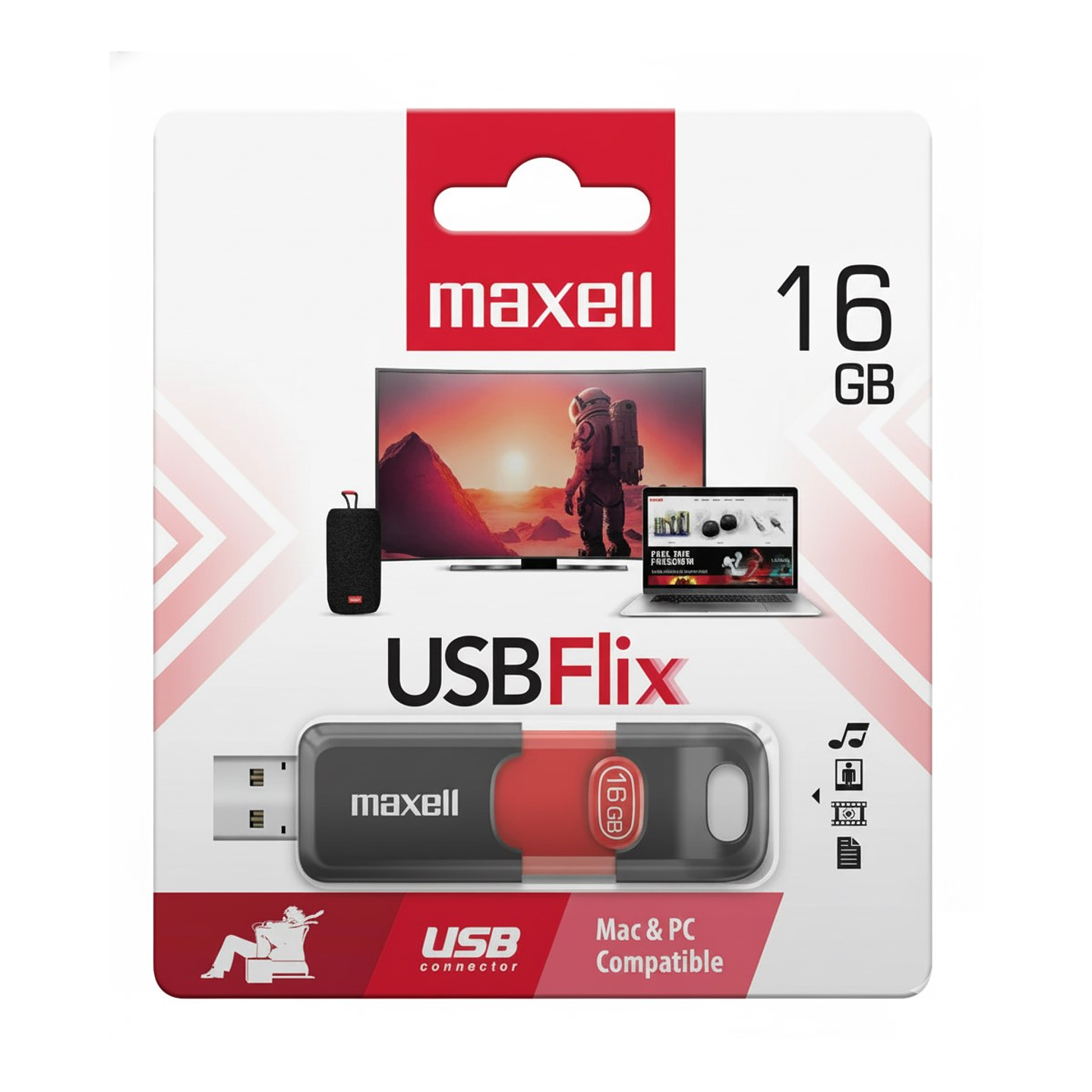 Pendrive Maxell USB FLIX 16GB 2.0 1