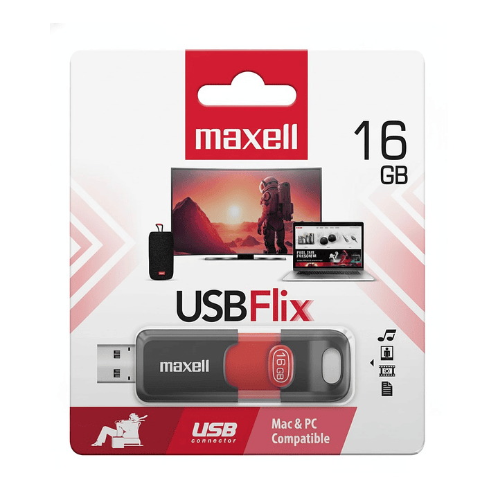 Pendrive Maxell USB FLIX 16GB 2.0 1