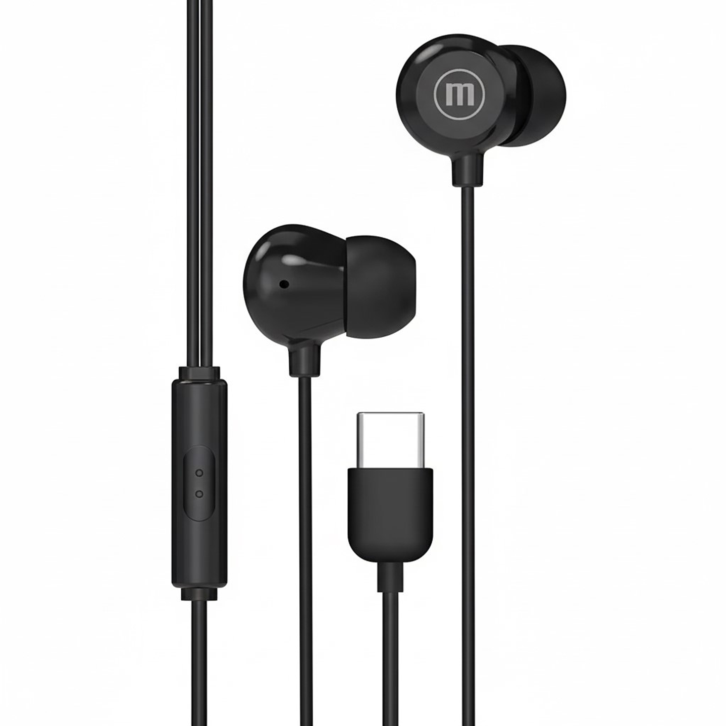Audífonos Maxell INBAX USB-C Con Mic In Ear Tipo C Negro 1