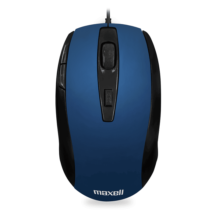 Mouse Óptico 5 Botones Con Cable USB MOWR-105 Maxell Azul 1