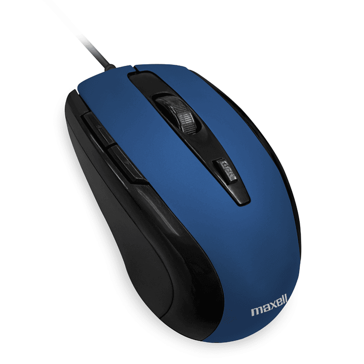 Mouse Óptico 5 Botones Con Cable USB MOWR-105 Maxell Azul 4
