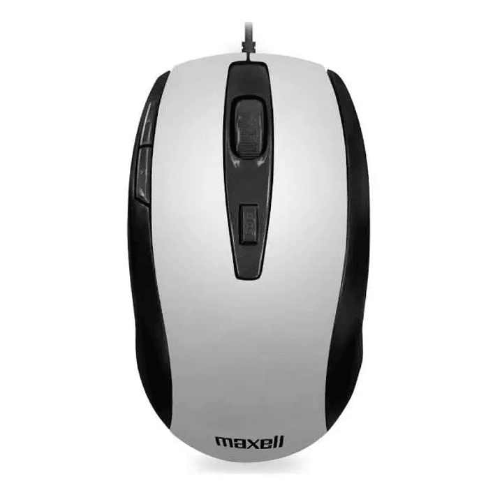 Mouse Óptico 5 Botones Con Cable USB MOWR-105 Maxell Silver 1