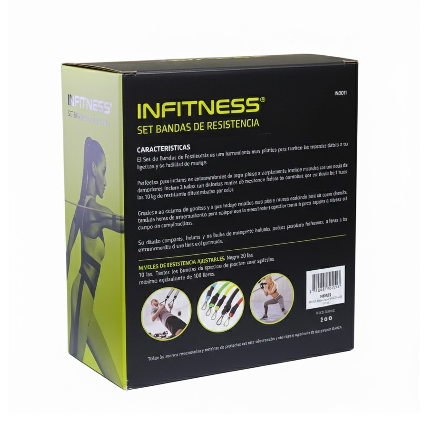 Set De 5 Bandas Elásticas Tubulares Infitness 100lb IN0011 4