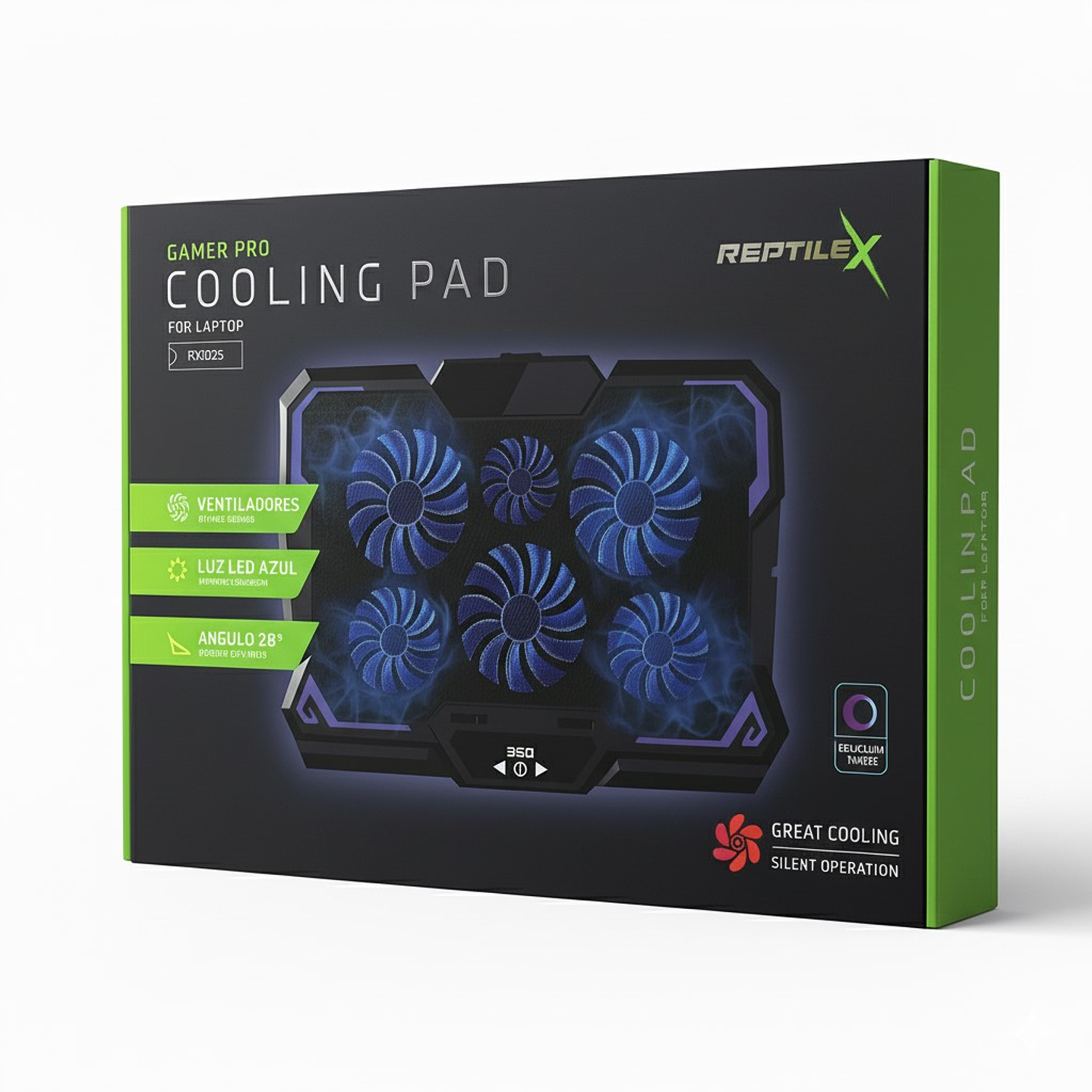 Ventilador Notebook Gamer Reptilex 6 Aspas Alto Flujo Rx0025 3