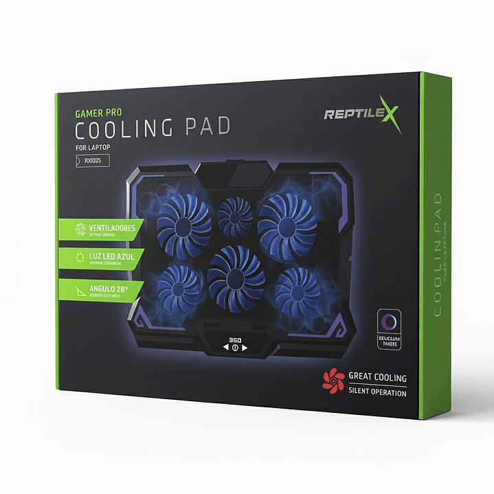 Ventilador Notebook Gamer Reptilex 6 Aspas Alto Flujo Rx0025 3