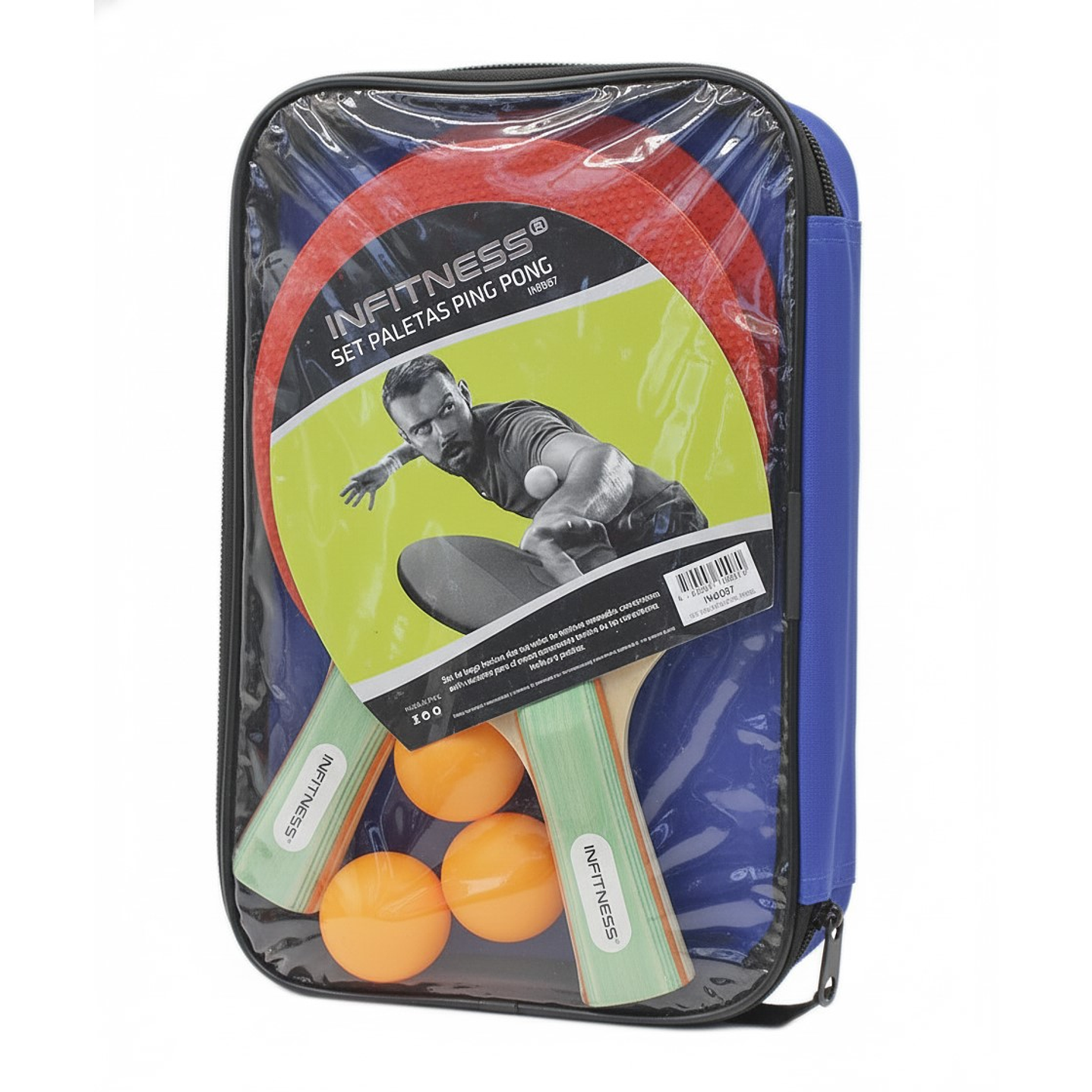 Set 2 Paletas De Ping Pong Infitness IN0007 Nivel Básico 5