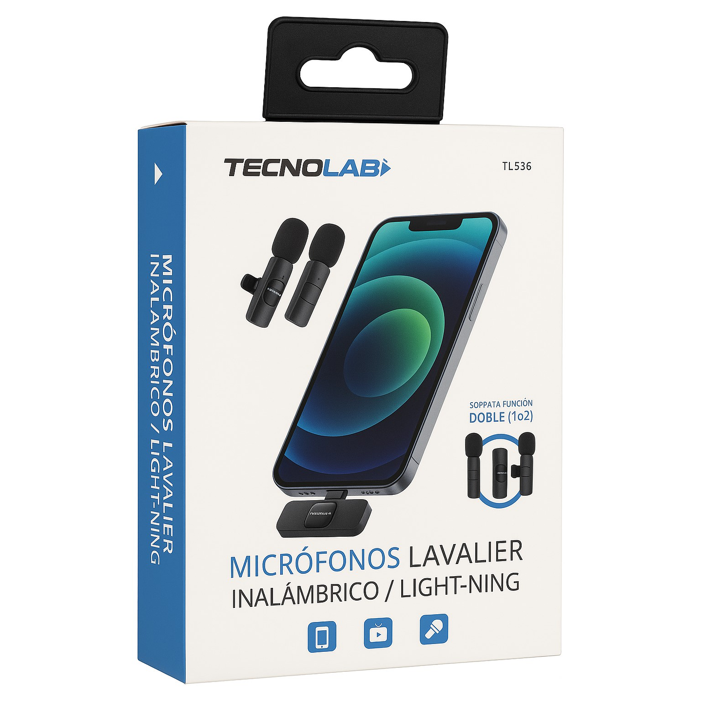 Kit 2 Micrófonos Lavalier inalámbricos LTNG Tecnolab Tl536 4