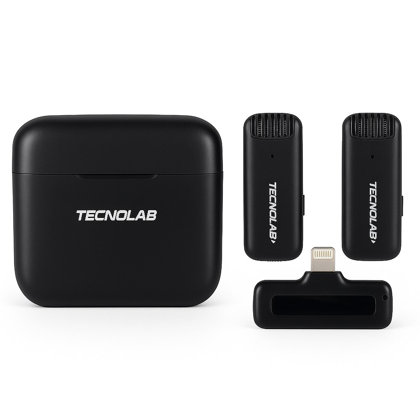 Kit 2 Micrófonos Lavalier Con Caja LTNG Tecnolab TL707 1