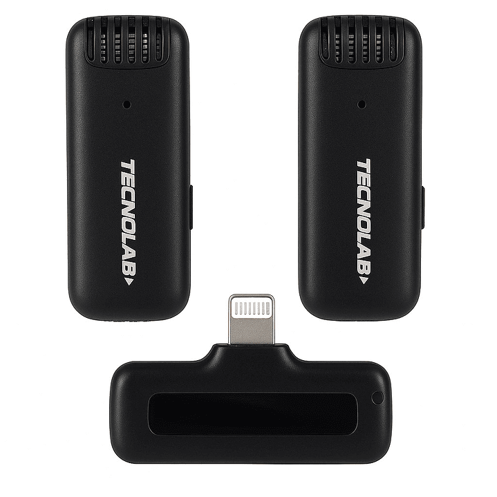 Kit 2 Micrófonos Lavalier Con Caja LTNG Tecnolab TL707 4