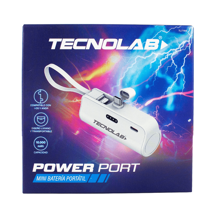 Powerbank 10000mAh 20W Tipo C y LNTG TL778W Blanco 6