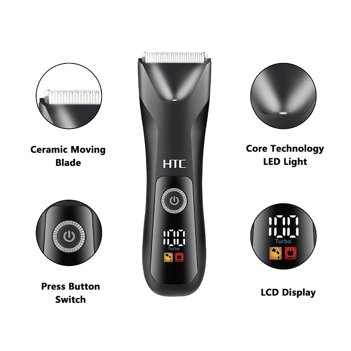 Afeitadora Rasuradora Cuerpo Y Barba Recargable HTC AT-018 2