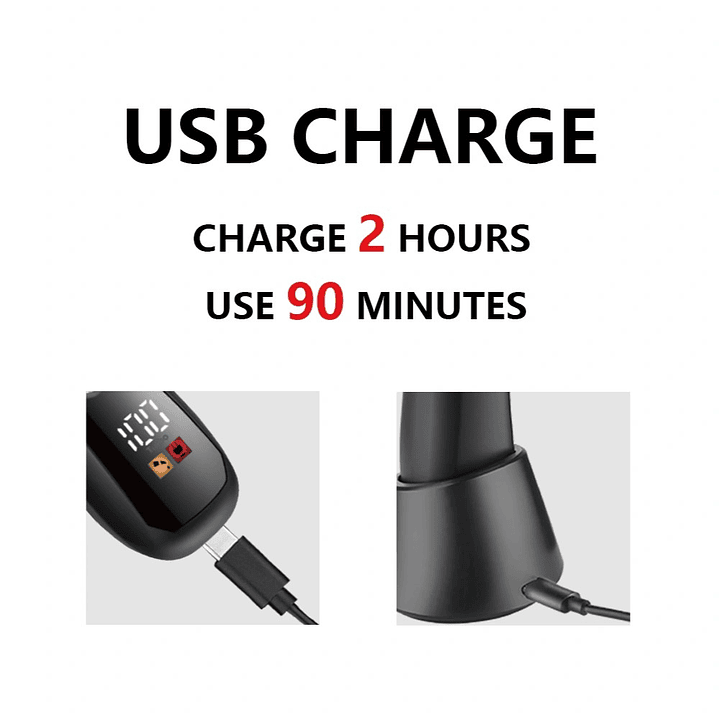 Afeitadora Rasuradora Cuerpo Y Barba Recargable HTC AT-018 5