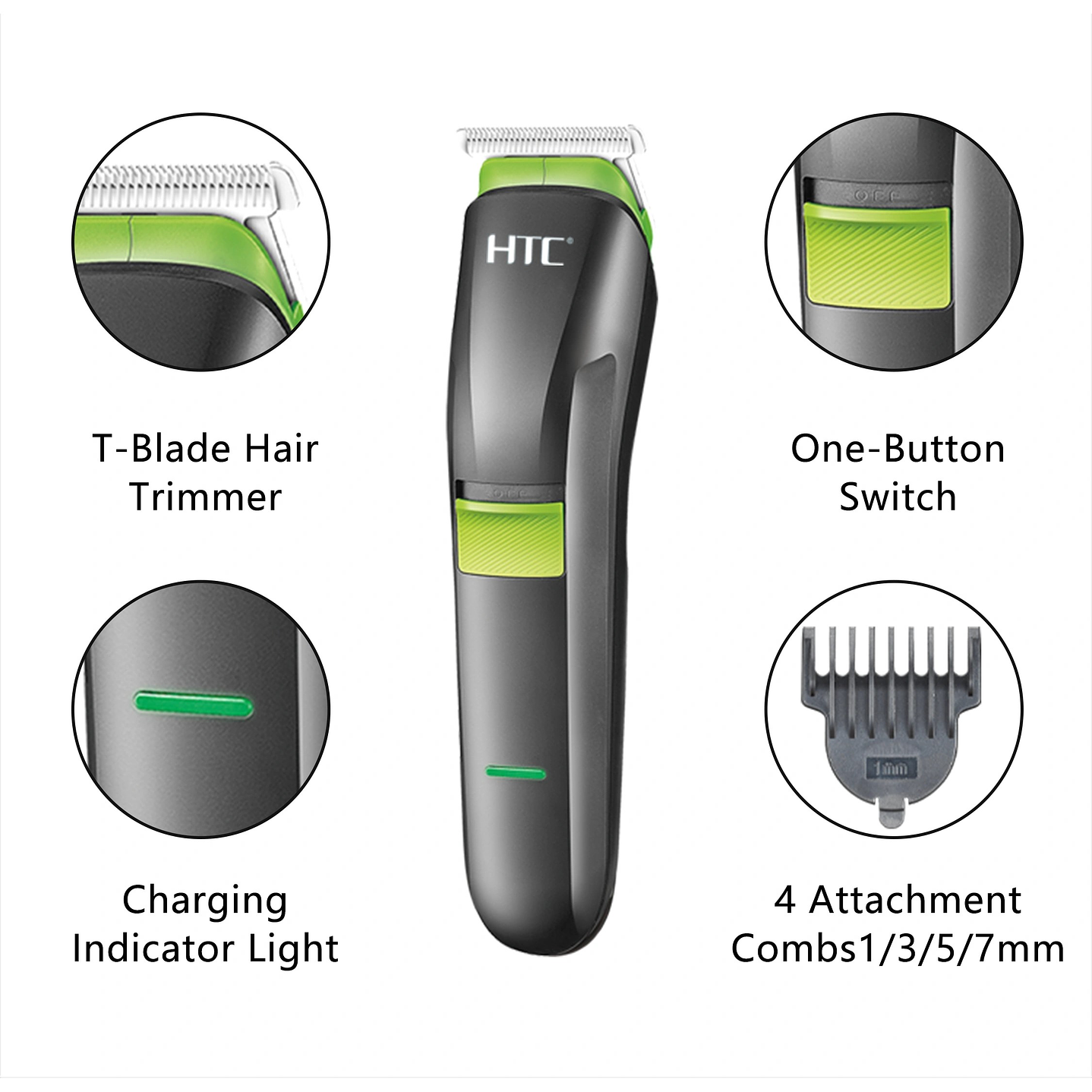 Cortadora De Pelo Set Cuidado Personal 4 en 1 HTC AT-1211 6