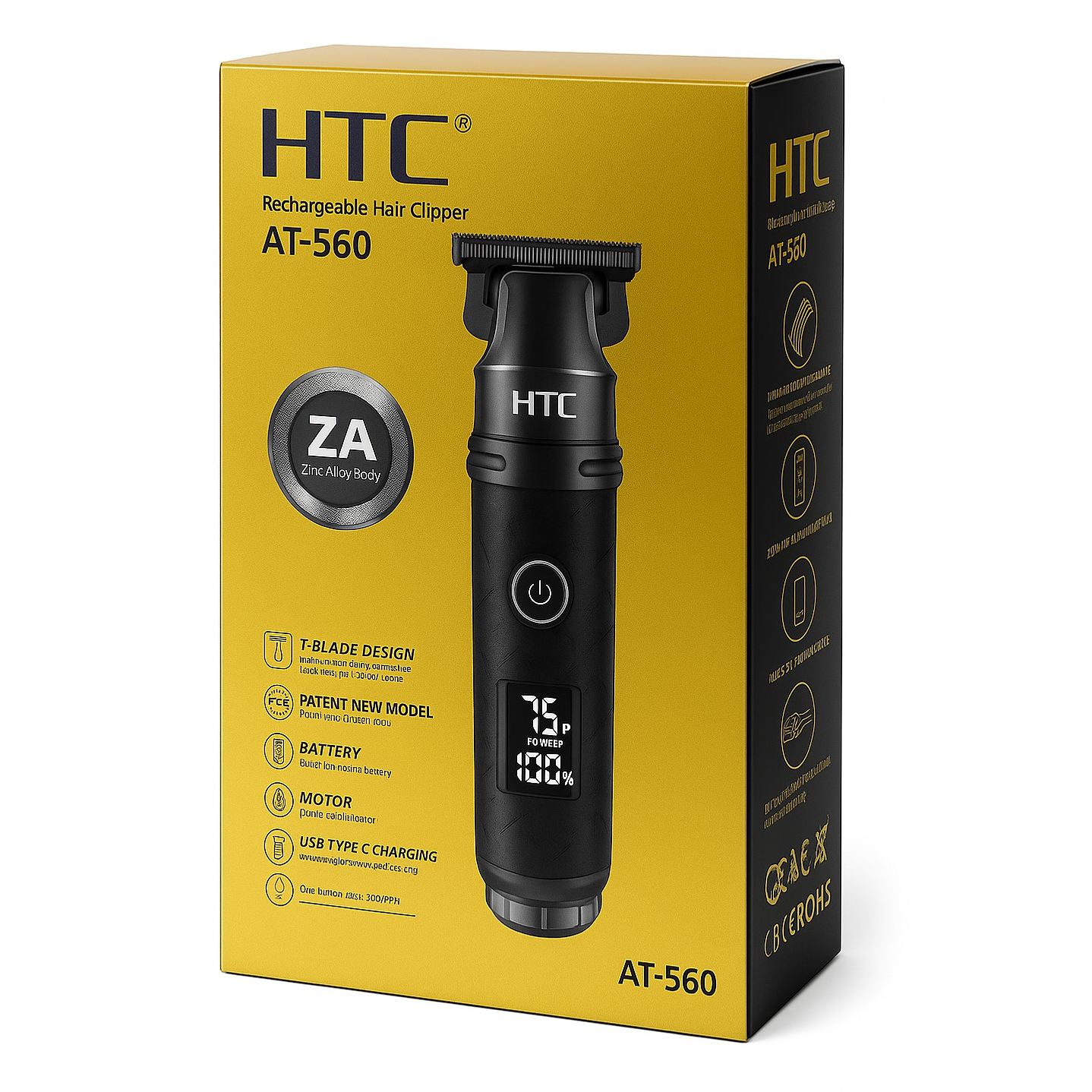 Cortadora De Pelo y Barba Inalámbrica HTC AT-560 3