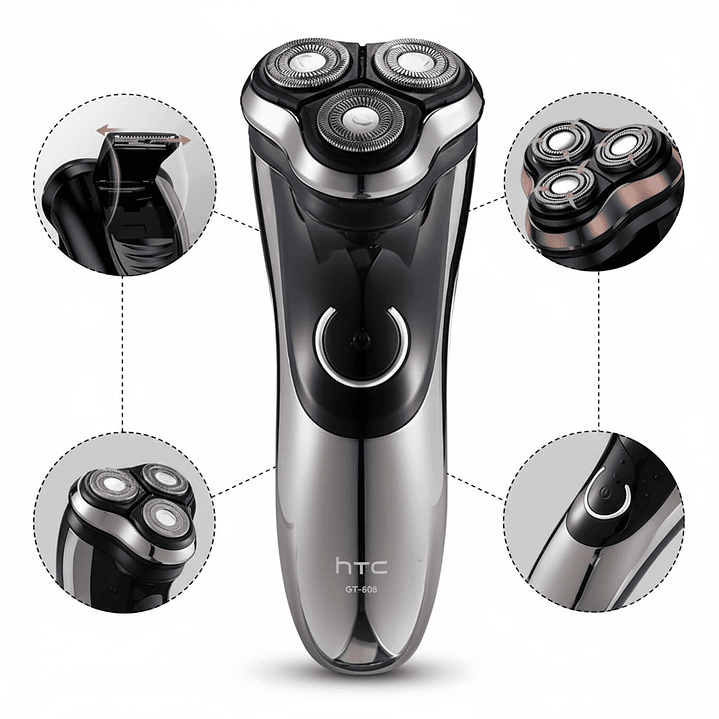 Afeitadora Rotativa Inalámbrica HTC GT-608 3