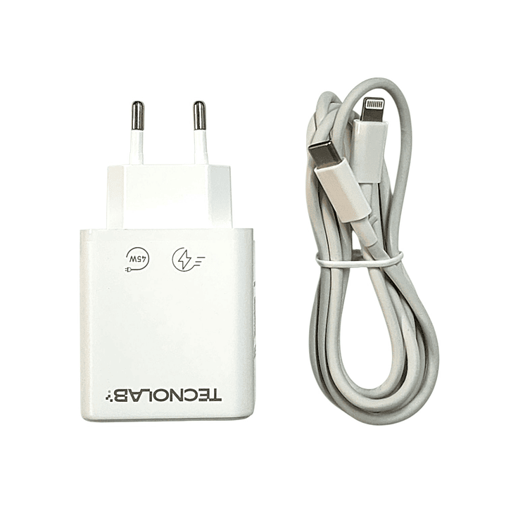 Cargador Ultra Rápido 45W USB-C a Ltng TL811 Tecnolab 1