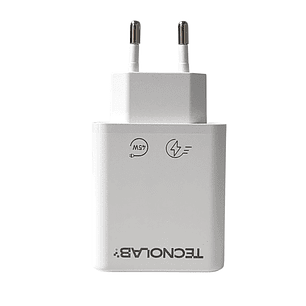 Cargador Ultra Rápido 45W QC 3.0 TL810 Doble Puerto Tecnolab